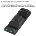 Miniatyrbillede 8 af 10: Trådløs Spilkonsol Gamepad LED Dobbelt Opladningsholder Base til PS4 SLIM PRO