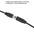Miniatyrbilde 9 av 11: USB 4-pins Spillkontrollkabel Erstatningsledning Avtakbar Adapter For Xbox 360 (Svart)