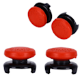 Miniatyrbild 7 av 11: 2 st Thumbstick Mjuka Silikonöverdrag Grepp Stick Joystick Controller Spelkontrollknappar för PS5 Röd