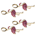 Miniatyrbilde 2 av 11: 2 Par Øredobber Diamant Flamingo Drop Dangle AllMatch Mote Ørepynt