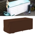 Miniatyrbild 4 av 11: Vattentätt UV-skyddande Deck Box-överdrag Förvaringslåda Skyddande överdrag 123x62x55cm (Kaffe)