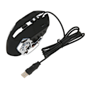 Miniatyrbillede 10 af 11: Ledningsforbundet Gaming Mus USB Optisk Computer Mus med RGB Baggrundsbelysning 4 Justerbar DPI Op til 3600 Bærbar Lydløs Mus til Windows 7 8 10 XP Sort