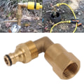 Miniatyrbilde 11 av 11: Slangealbuekobling Messing 3/4 tommer Hunngjenger Universal Rotasjon Røralbue Adapter God Tetning Nippelsett for Vanning