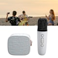 Pikkukuva 11 / 11: Mini Bluetooth-kaiutin Kannettava Langaton Kaiutin Karaoke-laite Mikrofonilla Kotijuhliin Syntymäpäiville Valkoinen