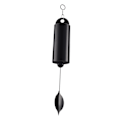 Pikkukuva 2 / 11: Ulkoilma retro kello yksittäinen metalli tuulikello pihakoriste Heroic Windbell (musta suuri tuote koko 9cm halkaisijaltaan, riippuva pituus 50cm)