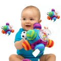 Miniatyrbilde 10 av 10: Myk og fargerik baby-sensorisk rasleball-leke for tidlig læring og grep-aktiviteter