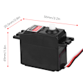 Pikkukuva 9 / 9: 6KG E6001 Muovivaihteinen Analog Servo HSP 94105 94106 94166 1/10 RC-autolle