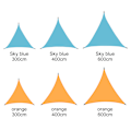 Miniatyrbild 9 av 10: (Orange 3m) Triangulär markis för utomhus, solskydd, solsegel, hopfällbar landskapsmaskis (300cm*300cm*300cm) Material: polyester