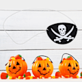 Miniatyrbillede 3 af 9: 10-pak Halloween Pirat Øjenlapper - Skallemasker til Piratfest Kostumer og Tilbehør