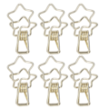 Miniatyrbillede 9 af 10: 100 stk. Guld Stjerne Hul-Ud Bindingsklemmer til Papir og Dokument Organisation