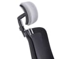 Office Chair Headrest Mount Universal Headrest Cushion Upholstered Adjustable Height Angle-QH silver gray and black