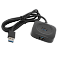 Miniatyrbild 3 av 11: USB 3.0 Hub Svart Hög Effekt 4 Portar Samtidigt Användning Stabil Långvarig för Underhållning Kontor