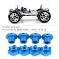 Miniatyrbilde 7 av 9: 17mm Hjul Hex Nav Adaptermutter Støvdeksel for HSP HOBAO TEAM C 1/8 RC Bil (Blå)