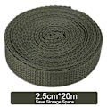 Pikkukuva 5 / 11: (1 rulla/armeijan vihreä, mitat: 2,5 cm * 20 m, pakkausmitat: 32 * 27 * 3 cm) Monitoiminen nylonpunottu nauha