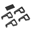 Miniatyrbillede 10 af 11: 4 stk. Højdeningsbeslag til PS4 Slim - Varmeafledning - Vandret Stativ til PS4 Slim - Tilbehør - Sort