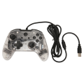Miniatyrbillede 1 af 11: Kablet Game Controller med Dobbelt Vibration, RGB Transparent Skall, Gamepad Joystick til Xbox PC Hvid