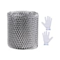Miniatyrbillede 1 af 10: (Emballage størrelse 13*13*16cm, materiale: aluminium) Tagrende Beskyttelsesnet tagrende net havearbejde net bredde, 6 tommer X længde 6 meter