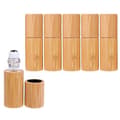 Bambus Rollerflasker 6 stk. 5 ml til opbevaring med glatte rullende kugler
