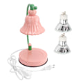 Miniatyrbillede 1 af 10: Dæmpbar Stearinlysflammelampe med 2 Pærer - Lyserød Smeltelys til Hjemmedekor, 110-240V EU-Stik, 220V Lyskilde, Perfekt til Afspænding