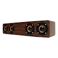 Miniatyrbild 5 av 11: Trä Bluetooth-högtalare väckarklocka med 4 högtalare 4 spelmod hög effekt digital klocka för sovrum sängbord träkorn