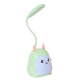 Miniatyrbillede 4 af 10: Charmerende USB-opladelig skrivebordslampe til børn - 3-trins tegneserie-svanehals natlampe til soveværelse, kollegium og sengetidslæsning - Grøn