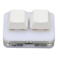 Miniatyrbilde 10 av 11: USB 2-knapps Mini Tastatur med Tilpassbar RGB LED Bakgrunnsbelysning, Makroprogrammering for Windows, OS X og Linux (Hvit)