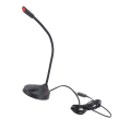 Miniatyrbillede 10 af 11: Svanehals Trådløs Mikrofon Sort 360 Grader Optagelse Desktop Svanehals Mikrofon til Karaoke Konference Optagelse USB
