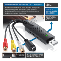 Pikkukuva 2 / 5: Tallennin Capture Box Audio Video Converter Capture USB 2.0 Audio Video Grabber VHS Uusi versio Uusi ohjelmisto Yhteensopiva Windows 10