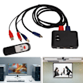 Miniatyrbillede 11 af 11: HD Multimedia Interface Switcher 2 indgange 1 udgang KVM Splitter Adapter til Mus Tastatur Bærbar Computer Printer Projektor