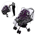 Miniatyrbild 7 av 9: Andningsbart Vattentätt Utomhus Babyvagns Regnöverdrag - Vind- och Dammskydd för Barnvagnstillbehör