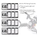 Miniatyrbillede 9 af 10: 4 stk. Tiny 4‑6S Mini LED Lysbræt RC Røde LED Sæt til FPV Racing Frame Kit
