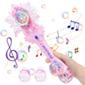 Miniatyrbild 1 av 11: Magisk Trollspö för Barn Automatisk Bubbelmaskin Bubbelblåsare Leksak Ljus Musik Utomhusleksak för Barn Present