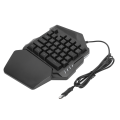 Miniatyrbillede 2 af 11: G94 Enhånds Spil Tastatur USB Kabelforbundet RGB Baggrundsbelyst 35 Taster Tastatur til Computer (Blandet Lys)