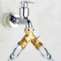 Miniatyrbillede 3 af 11: 3/4 Tommer 2-Vejs Havevandingsfordeler Have Messing Vandforbindelse med Ventil US Standard