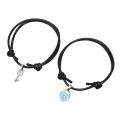 Miniatyrbilde 6 av 11: 10 stk Hjerteformet Armbånd Nylon Tau Justerbar Lengde Enkelt Match Stilig Armbånd Smykker for Par Kvinner Menn Gave Blå