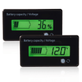 Miniatyrbild 8 av 11: Grön bakgrundsbelyst LCD-display Batterikapacitet Spänningsmätare Testare Voltmeter Monitor