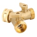 Miniatyrbillede 10 af 11: 3/4 Tommer 2-Vejs Havevandingsfordeler Have Messing Vandforbindelse med Ventil US Standard
