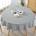 Miniatyrbilde 1 av 4: Nordic Style Tablecloth, Round Table And Round Tablecloth, Dustproof Cotton And Linen Tablecloth, Holiday Dinner Decoration（150X150cm）
