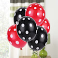 Pikkukuva 3 / 9: 32-osainen Polka Dot -lateksipallosetti syntymäpäiville, kihlajaisille ja häille (Malli #1)