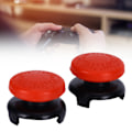 Miniatyrbild 9 av 11: 2 st Thumbstick Mjuka Silikonöverdrag Grepp Stick Joystick Controller Spelkontrollknappar för PS5 Röd