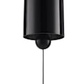 Pikkukuva 8 / 11: Ulkoilma retro kello yksittäinen metalli tuulikello pihakoriste Heroic Windbell (musta suuri tuote koko 9cm halkaisijaltaan, riippuva pituus 50cm)
