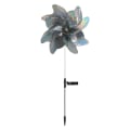 Miniatyrbillede 1 af 11: (1 stk. i æske, 6*8*41CM) Have solcellelys, farverig vindmøllelys - sølv (7 LED'er, 1 farvet lys, 6 varme lys)