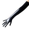 Miniatyrbillede 3 af 11: Cosplay Handsker Faux Laklæder Elastisk Forhindrer Glidning Mode Lange Handsker til Performance Sort