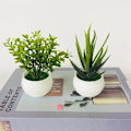 Miniatyrbilde 6 av 7: Simulert grønn plante potteplanter simulert sukkulent liten bonsai (hirse potteplanter)