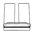 Miniatyrbillede 1 af 9: Jern Innovativ Bordplade Bogreol Stativ Holder til Tablets - Stilfuld Hjemmeindretning Stativ (Sort)