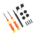 Miniatyrbild 8 av 11: QM2107093 2-pack Joystickersättningskit Hållbar 3-dimensionell analog joystick med skruvmejsel för Switch-konsol