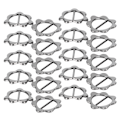 Miniatyrbilde 4 av 10: 20 stk Blomstformede Ti-legering Bar Spenner for DIY Klær Tilbehør - Kryssdesign Dekorasjoner