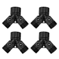 Miniatyrbillede 4 af 11: Tap Y Splitter 2 Vejs 2 Ventiler Slange Splitter Stik til Have Slange Hane EU Standard 4 stk Sort