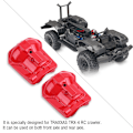 Pikkukuva 8 / 10: Metalliakselin kotelo Traxxas TRX4 1/10 RC -kiipeilyautolle, etu- ja taka-akselit (punainen)