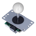 Miniatyrbild 4 av 11: Arcade Joystick Klassisk 5-polig 8-vägs Arcade Joystick Ersättningsdelar för Xbox 360 för PS2 för PS3 Vit